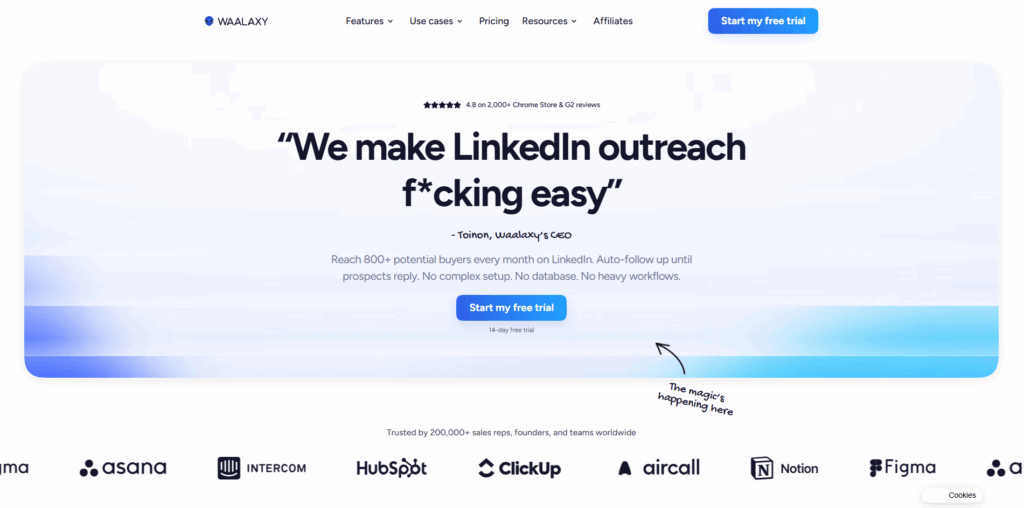 Waalaxy: Cloud-First Platform with Chrome Extension Interface