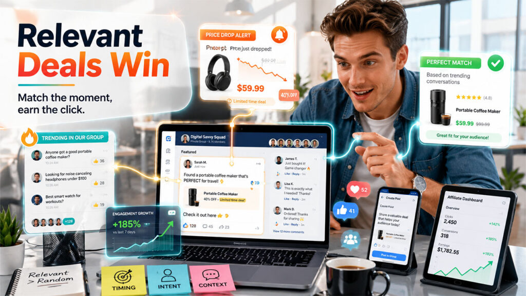 Relevant Temu Affiliate Program deals shared in online communities and social groups