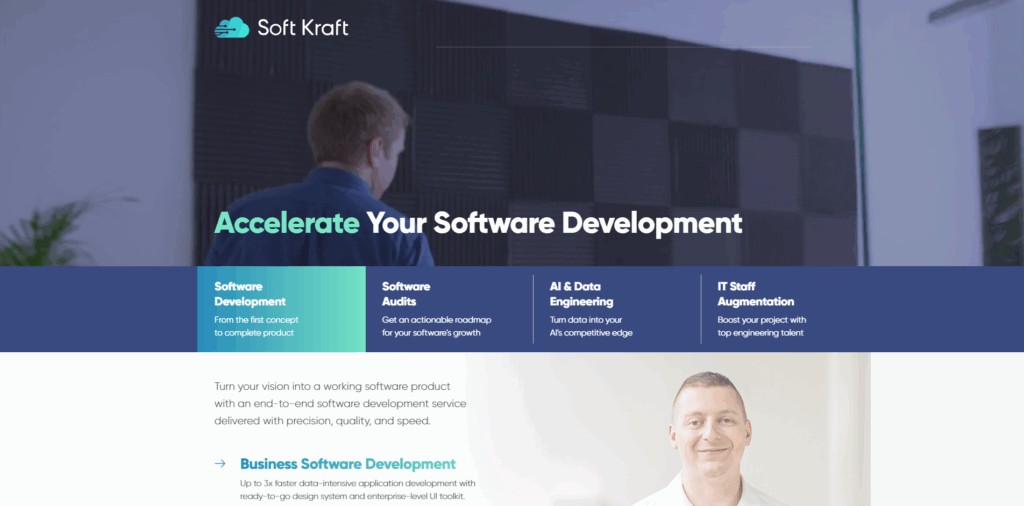 SoftKraft nearshore software development company providing backend engineering and data-driven software solutions for Swiss businesses