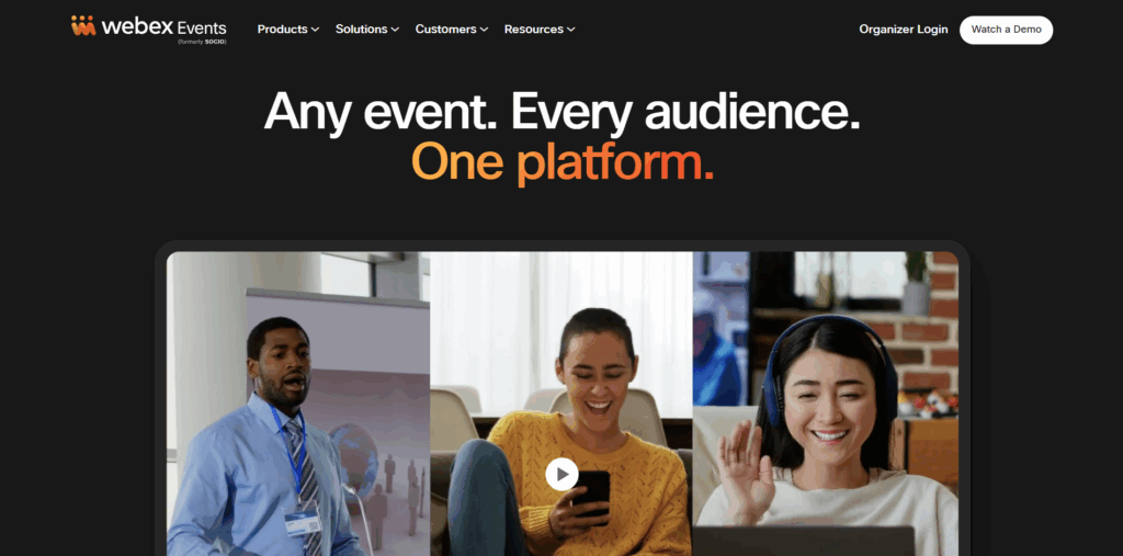 Webex Events webinar platform for hybrid events and enterprise lead generation