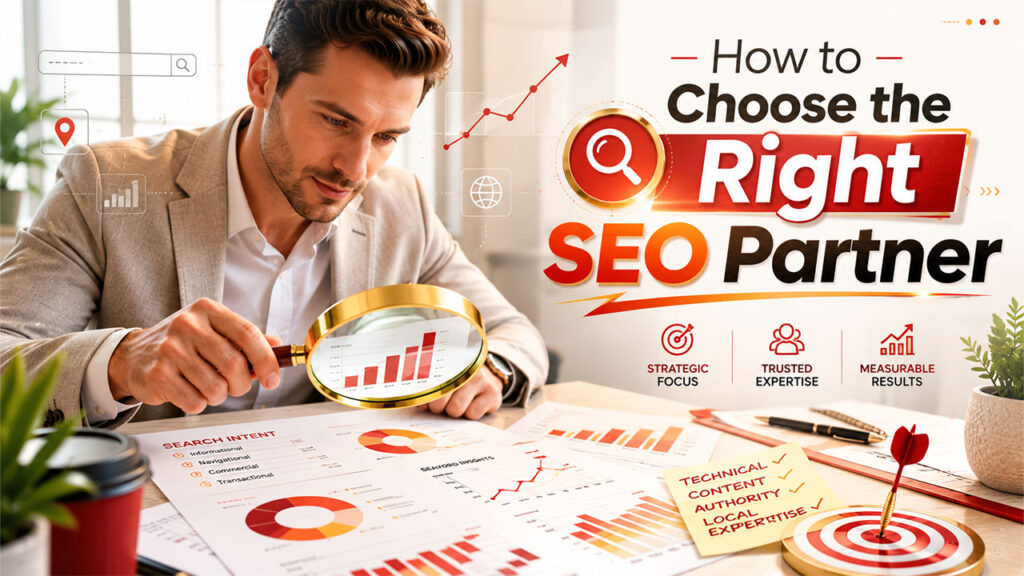 Business professionals evaluating an SEO partner based on technical expertise and strategy
