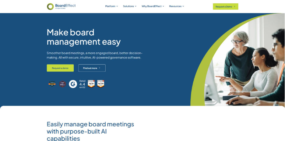 BoardEffect: Nonprofit-focused board management platform