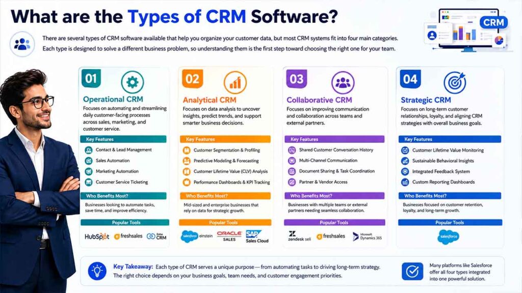 What are the Types of CRM Software