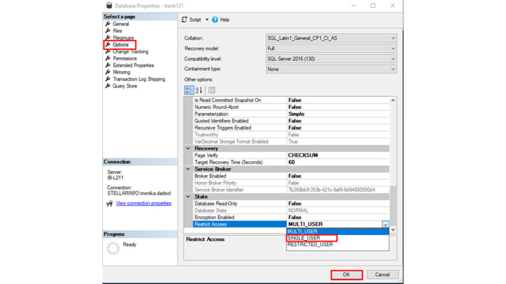 Using DBCC CHECKDB command to detect and repair corruption in SQL Server database