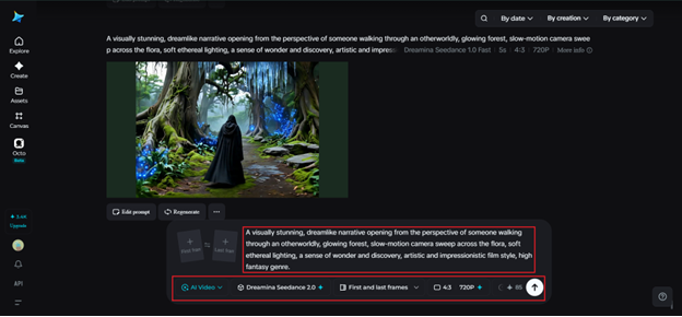 Creating an AI previsualization for indie filmmakers by defining a scene with text prompts and reference images in Dreamina Seedance 2.5.