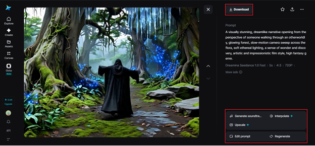 AI previsualization for indie filmmakers generating, refining, and saving a cinematic video using Dreamina Seedance 2.5.