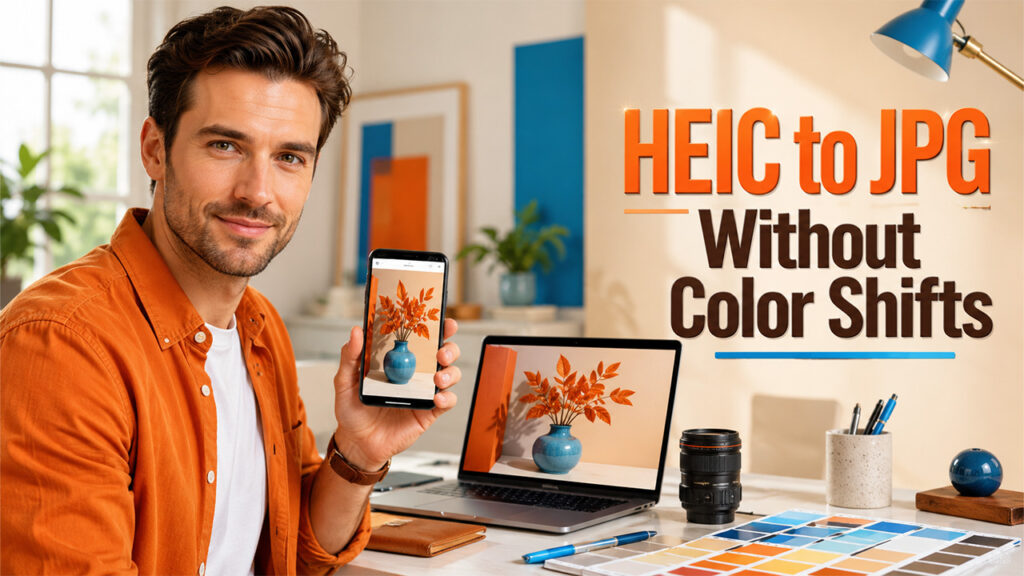 Handling color profiles when converting HEIC to JPG to maintain accurate image colors