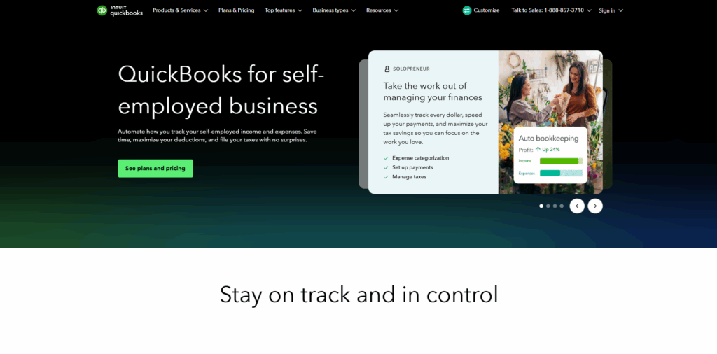QuickBooks Self-Employed helping freelance writers track expenses, manage invoices, and prepare taxes