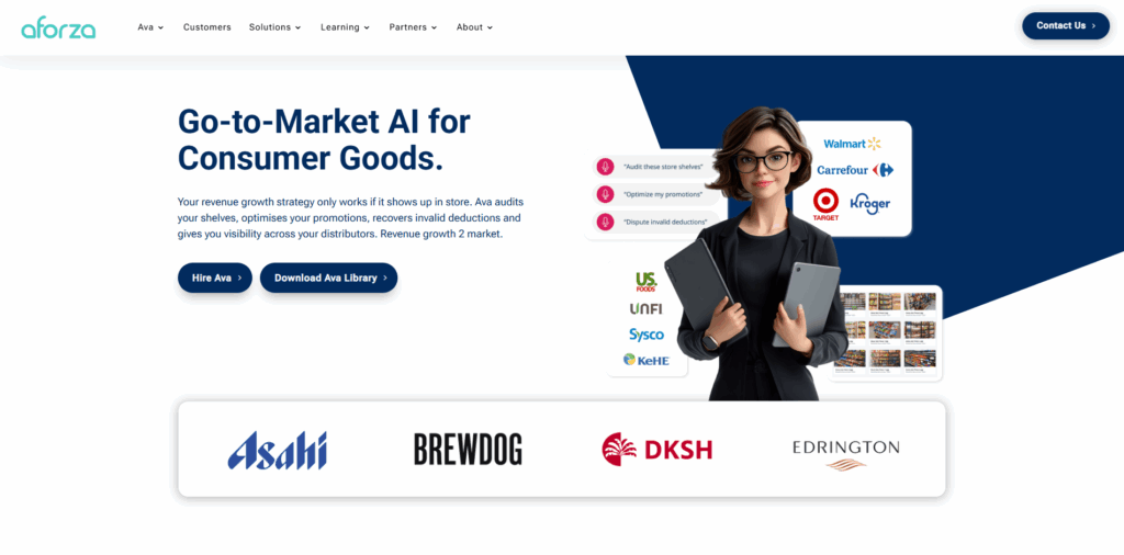 Aforza trade promotion management platform improving trade promotion effectiveness through AI-driven analysis and Salesforce integration
