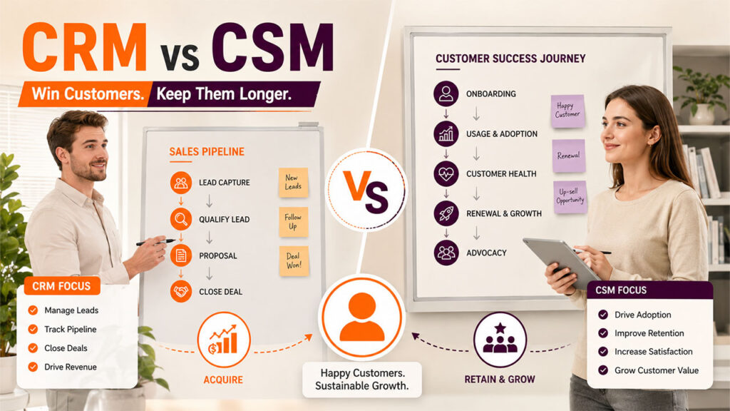 CRM vs CSM: Key Differences, Benefits, and Which One Your Business Needs