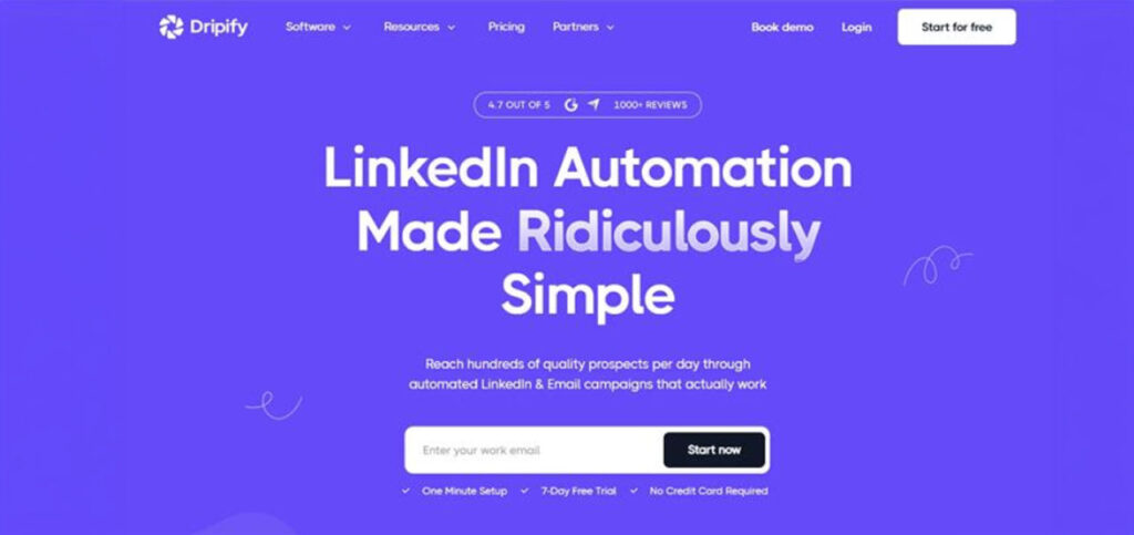 Dripify LinkedIn prospecting tool dashboard for automated outreach campaigns and lead generation.