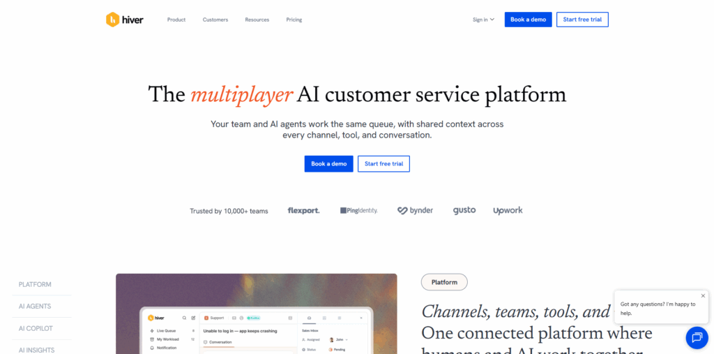 Hiver :The Best Overall AI-Native Customer Service Platform