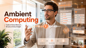 Ambient Computing enabling voice AI, automation, and smart devices to improve CRM data capture and business workflows.