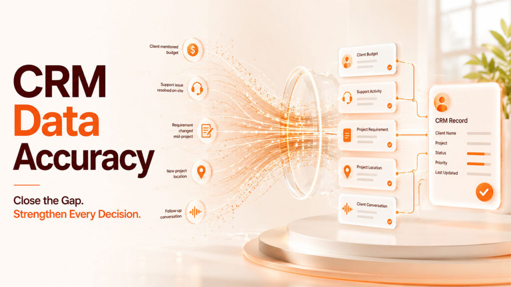 Ambient Computing improves CRM data capture by automatically recording customer interactions and business activities in real time.