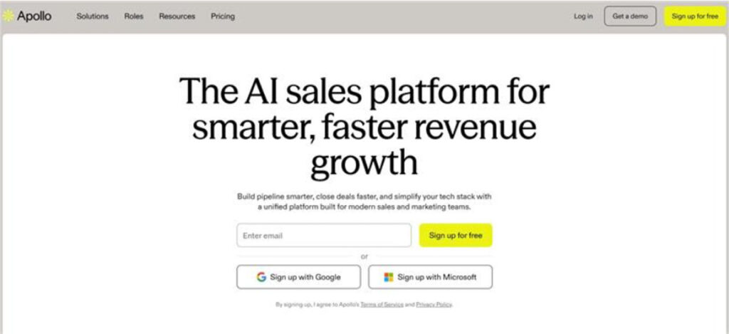 Apollo.io dashboard for LinkedIn prospecting, B2B lead generation, contact enrichment, and multichannel outreach.