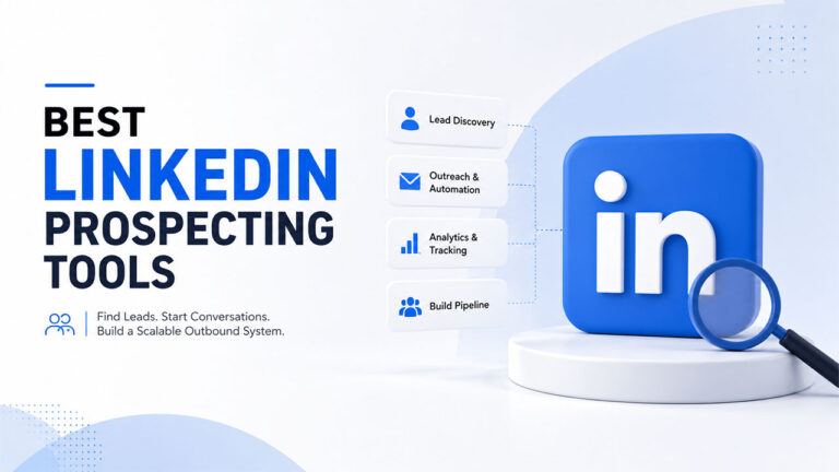 Illustration of the best LinkedIn prospecting tools for lead discovery, outreach automation