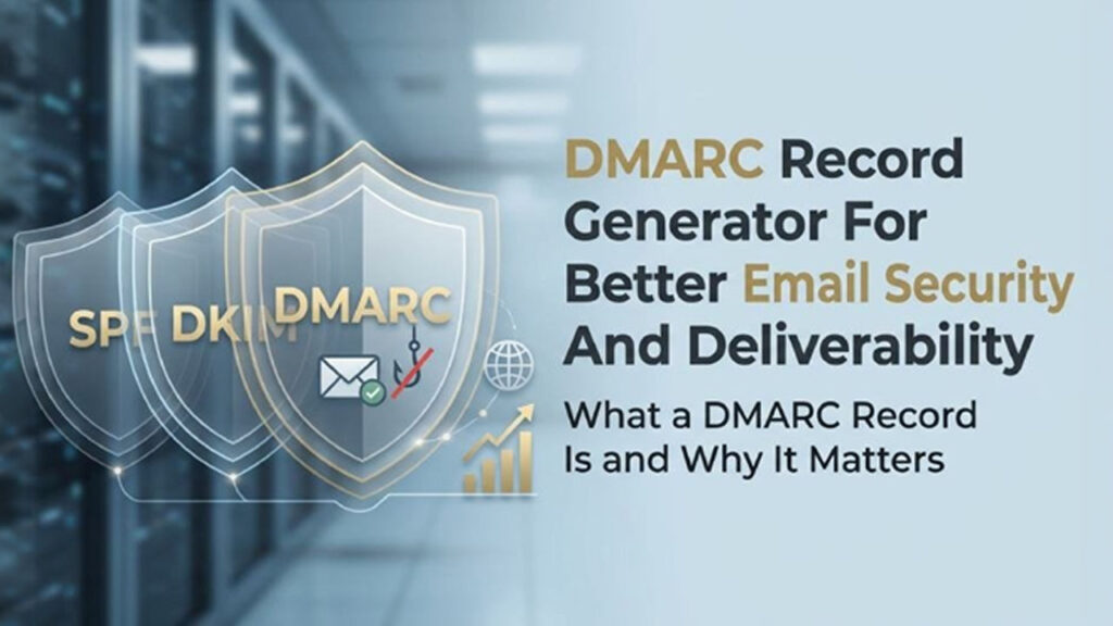DMARC Record Generator for better email security, SPF, DKIM authentication, and improved email deliverability