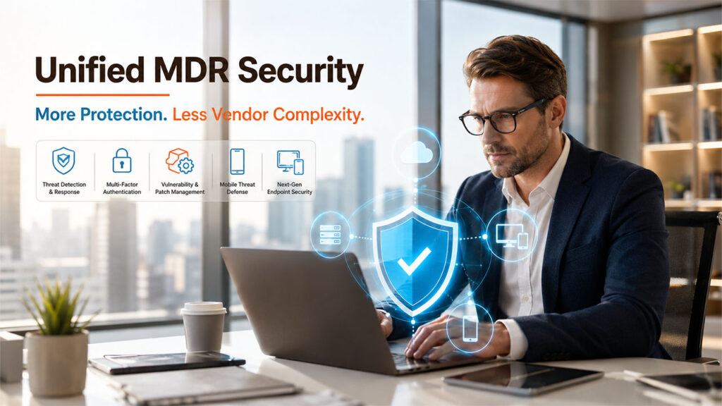 ESET MDR complete protection package including endpoint security, MFA, patch management, and mobile threat defense