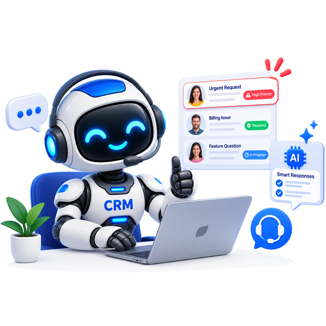 AI Customer Support CRM hero image