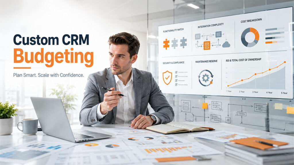 How to estimate enterprise CRM development cost based on features, integrations, security, and infrastructure requirements.