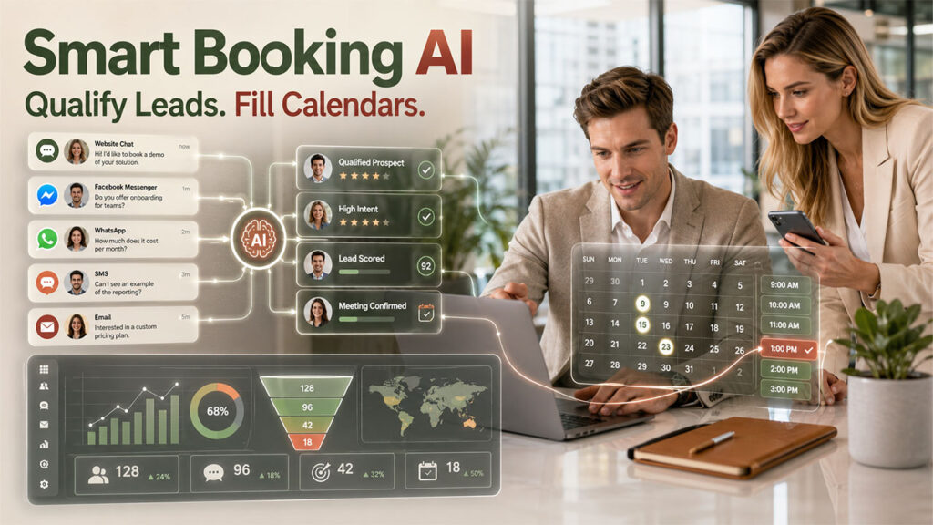 Key features of MindRind AI appointment setter including CRM integration, automated scheduling, smart follow-ups, and 24/7 customer support