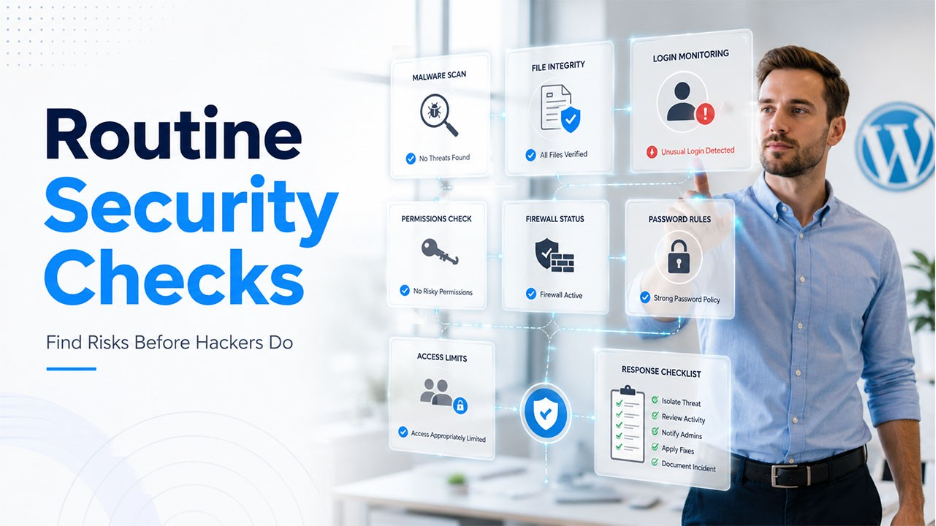 routine security checks in WordPress