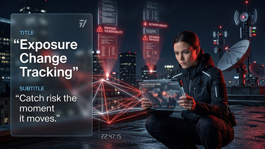 Continuous exposure monitoring detecting security changes and new cyber risks in real time.
