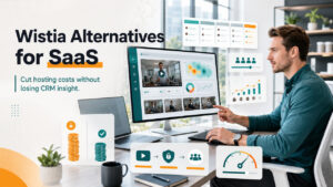 Comparison of the best Wistia alternatives for SaaS companies, featuring video hosting platforms with CRM integration, viewer analytics, and secure product demo hosting.