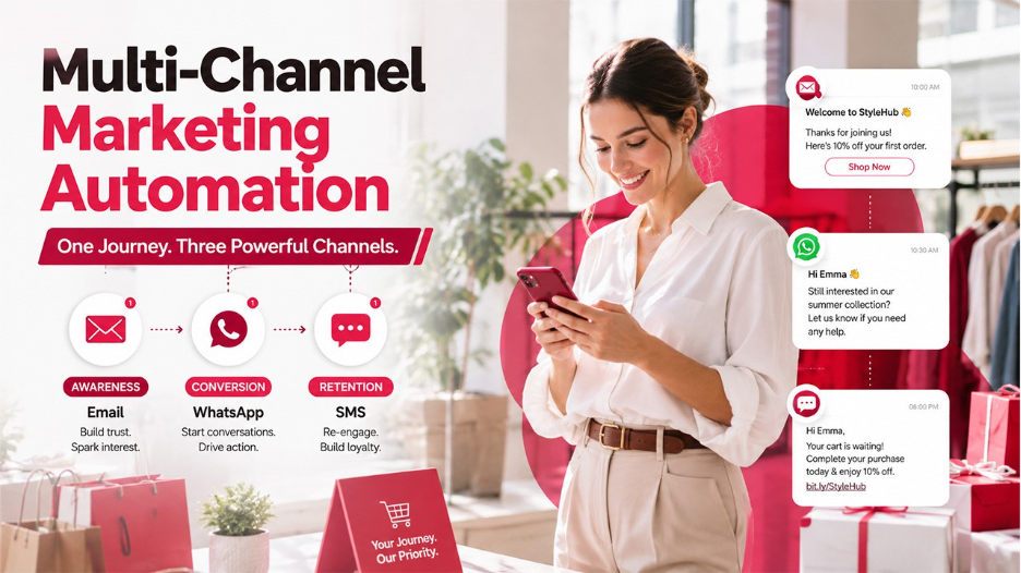 Multi-Channel Marketing Automation: How to Connect Email, WhatsApp, and SMS Without Building a Mess