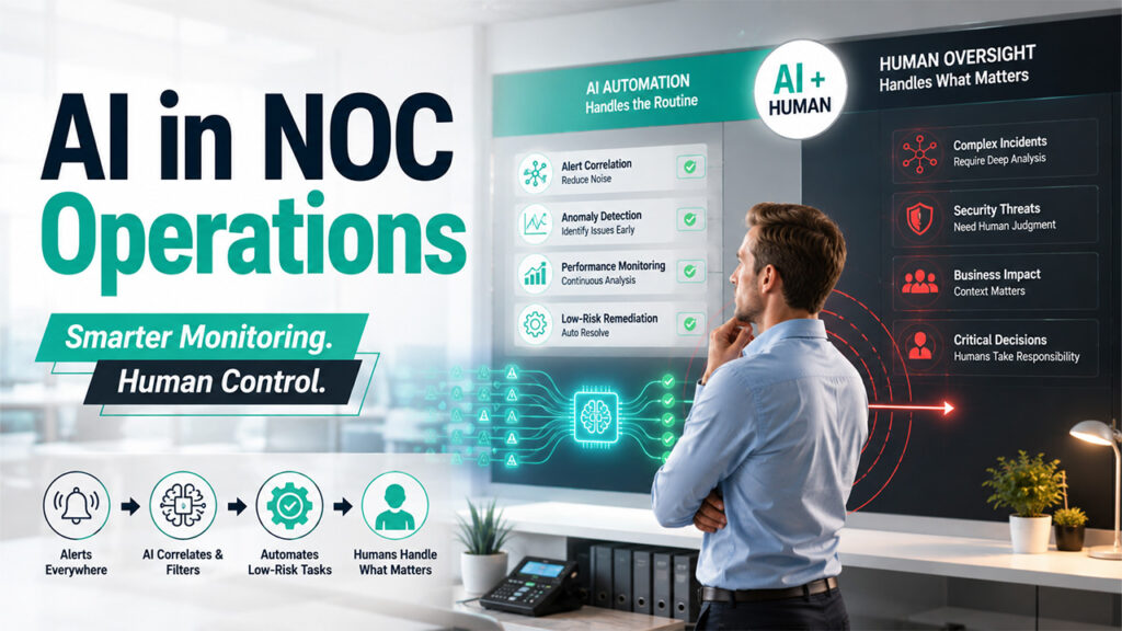 How AI Is Changing NOC Operations: Automation vs. Human Oversight