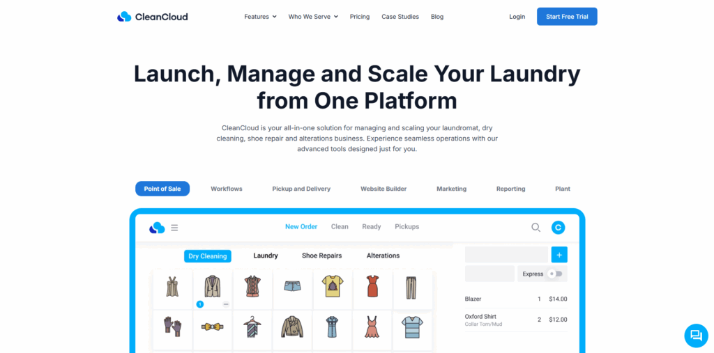 CleanCloud Cents alternative for laundromats