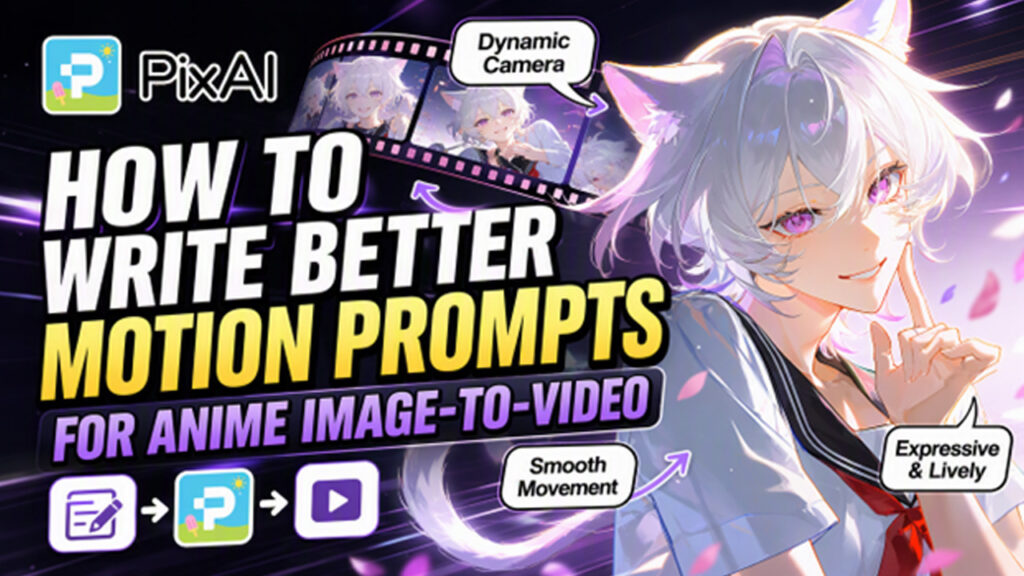 Five parts of a clear motion prompt for anime image-to-video