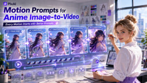 Motion prompts for anime image-to-video generation