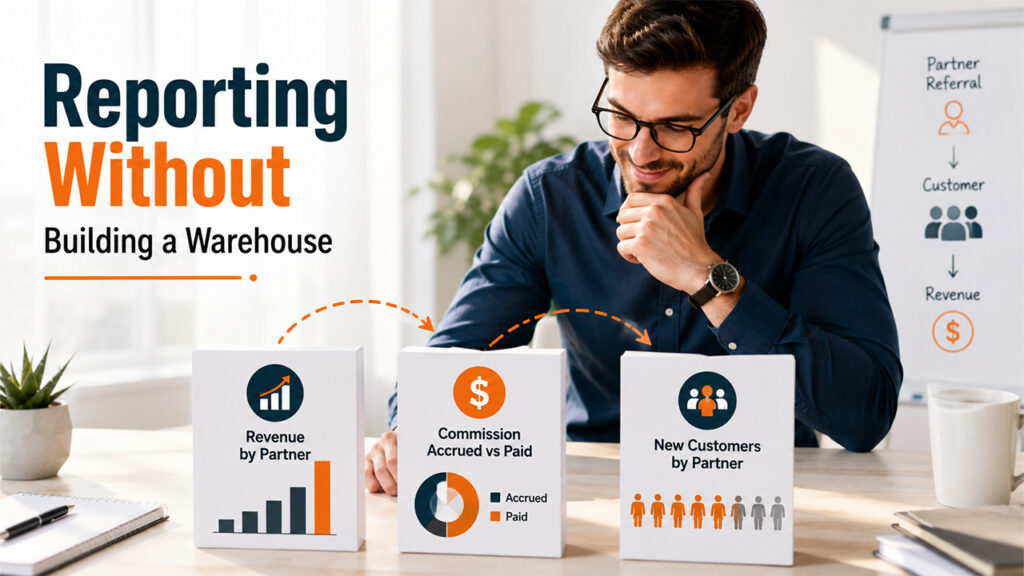Partner revenue reporting in a CRM without a data warehouse