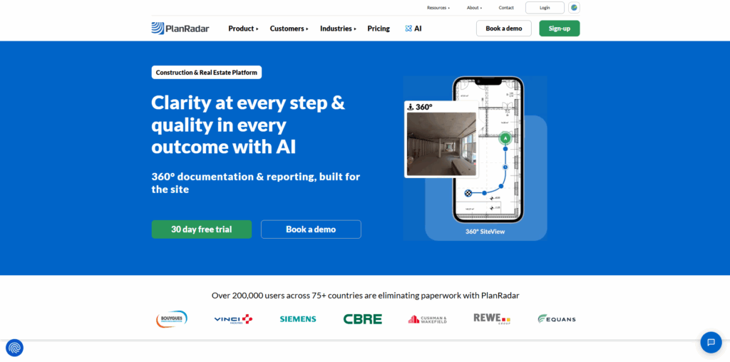 PlanRadar construction documentation software for fire protection projects