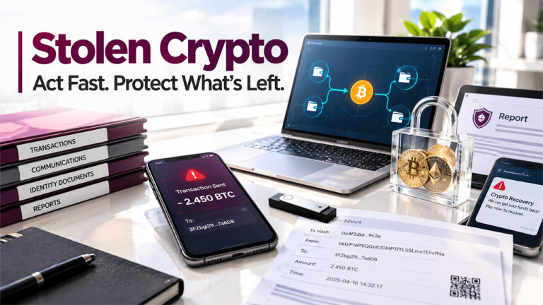 Stolen crypto recovery steps after cryptocurrency theft