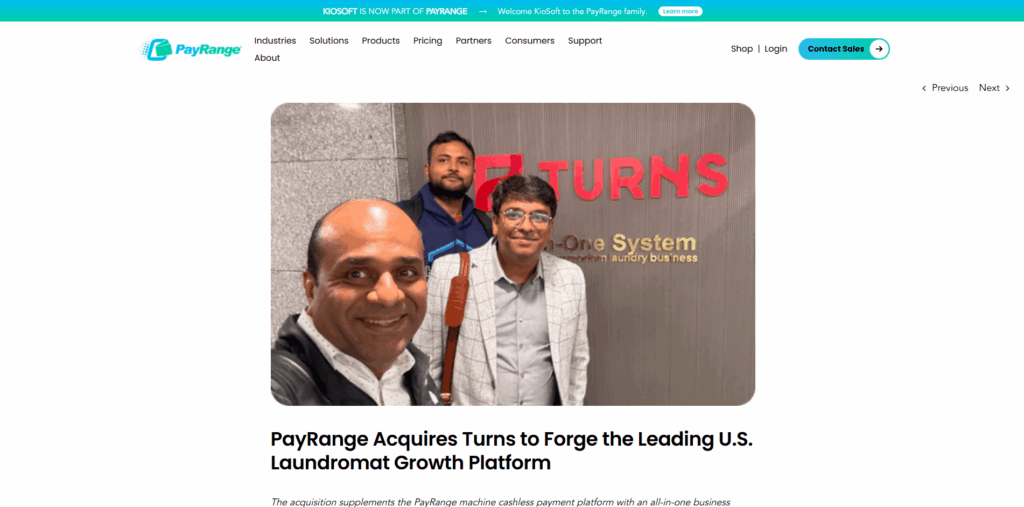 Turns laundromat software as a Cents alternative