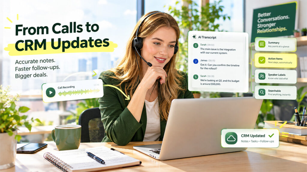 How AI Transcription Supports More Accurate CRM Updates