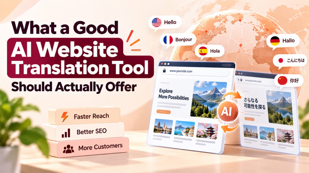 What a Good AI Website Translation Tool Should Actually Offer 