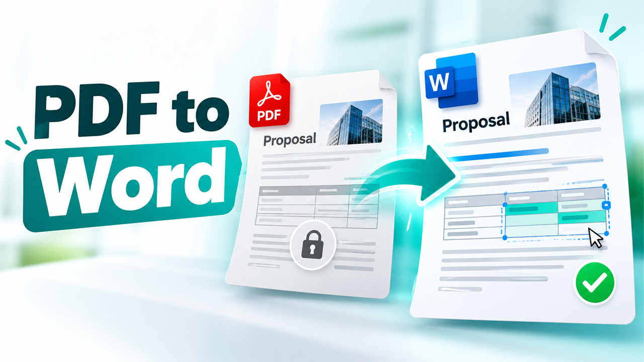 PDF to Word converter for editing and revising sales proposals