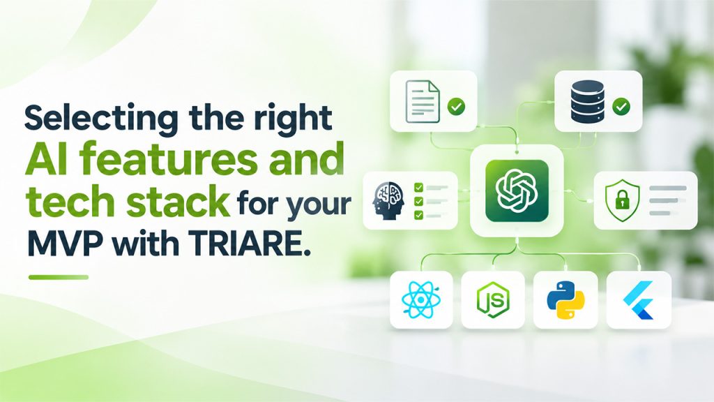 Selecting the right AI features and tech stack for your MVP with TRIARE.